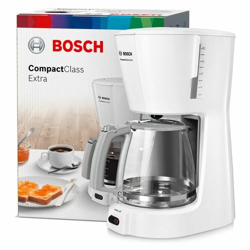 Bosch Cafetière à filtre 10/15tasses Blanc CompactClass – Système anti-goutte | Prix Maroc