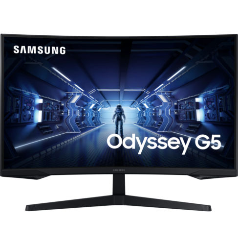Samsung Odyssey G5 27″ Écran Gaming Incurvé LC27G55TQBUXEN – Meilleur prix Maroc
