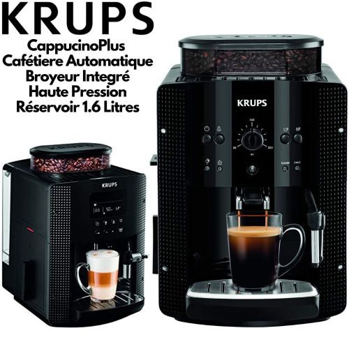Krups EA8108: Machine à Café Automatique avec Broyeur et Buse Vapeur – Prix Maroc